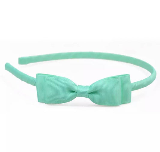 Lolo Headbands and Accessories - Solid Grosgrain Bow Headbands- Teal