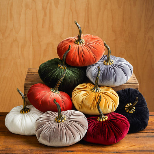 Handmade Extra Large Velvet Pumpkins