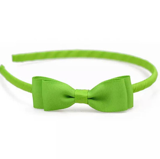 Lolo Headbands and Accessories - Solid Grosgrain Bow Headbands- Green