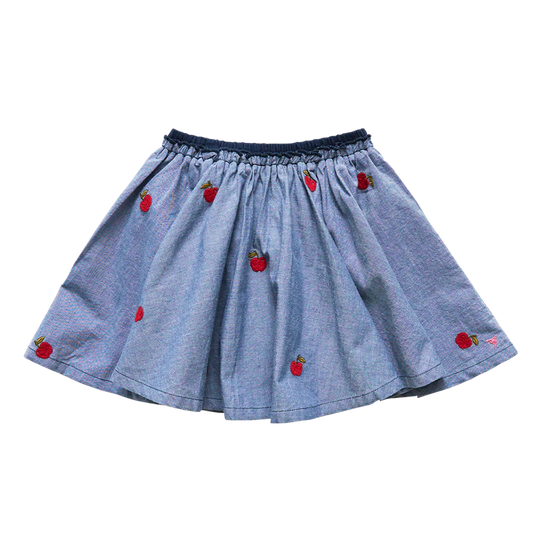 Girls Gianna Skirt Apple Embroidery