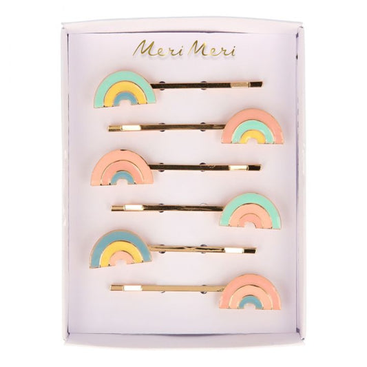 Enamel Rainbow Hair Slides